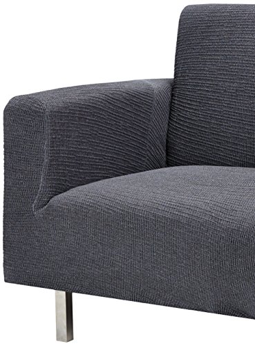 Funda para silla de ala elástica y lavable de poliéster algodón gris Eysa Teide 4