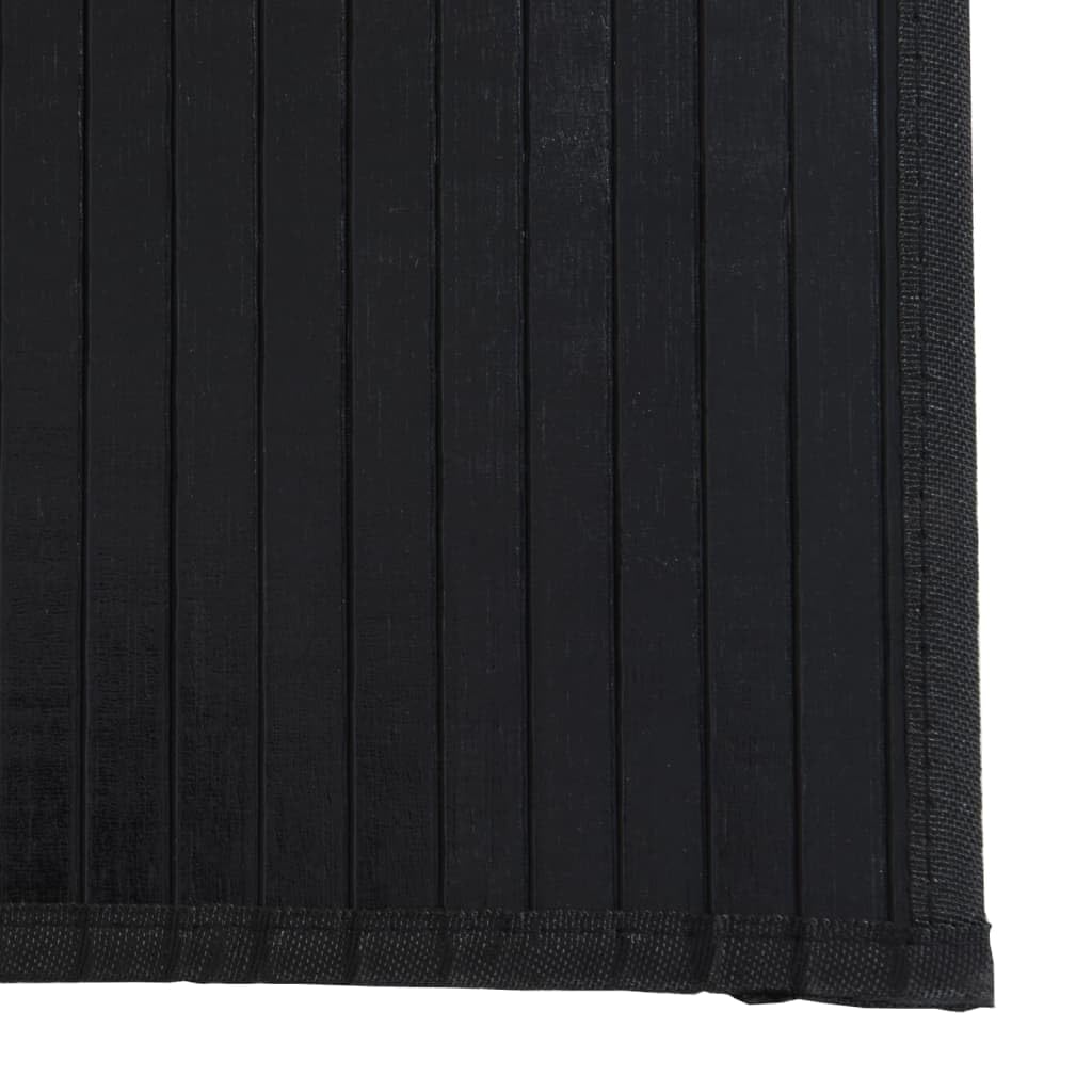 vidaXL Tapis rectangulaire Noir 60x300 cm Bambou, Tapis de Salon, Tapis de Cuisine, Tapis rectangulaire, Tapis de Chambre à Coucher