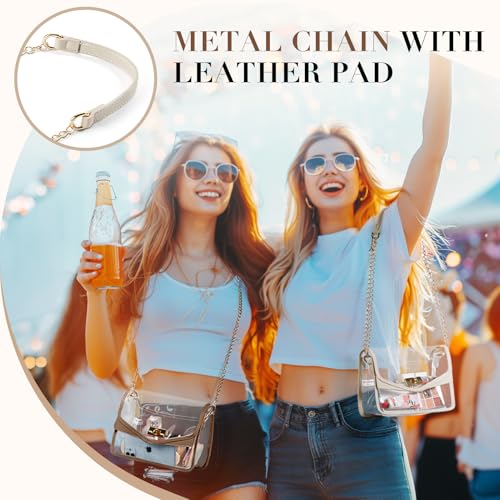 Image of Missnine Clear Bag for Stadium Events Clear Crossbody Purse Stadium Approved Women Transparent Shoulder Bag for Concerts