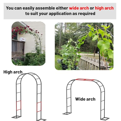 Arche de jardin pour rosiers avec structure stable et montage facile