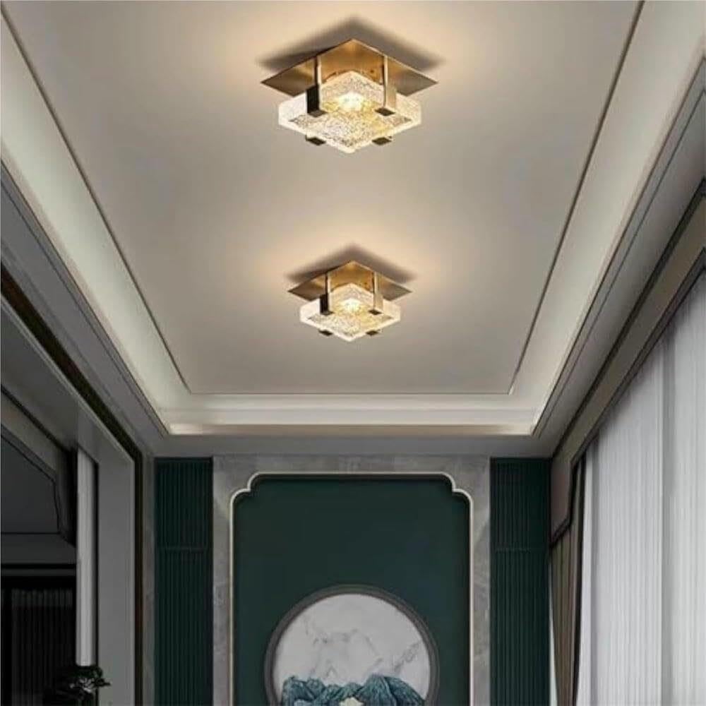 3 Colori Dimmerabile Lampada da Soffitto LED Moderno Vetro Ondulato