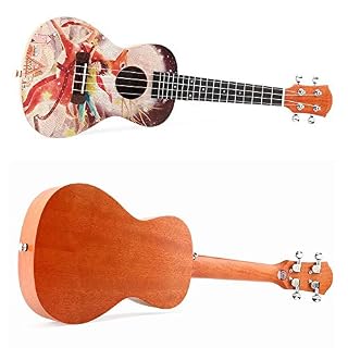 Ukulele Bois d’acajou Traditionnel 23 Pouces Ukulele Peinture colorée Uke Hawaii Enfants Petite Guitare avec Sac Gig for… - Les Beatles, Paul McCartney, John Lennon, RIngo Starr, George Harrison Ukulele Bois d'acajou Traditionnel 23 Pouces Ukulele Peinture colorée Uke Hawaii Enfants Petite Guitare avec Sac Gig for… – Image 2
