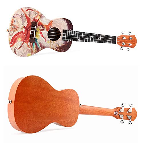 Ukulele Bois d’acajou Traditionnel 23 Pouces Ukulele Peinture colorée Uke Hawaii Enfants Petite Guitare avec Sac Gig for… - Les Beatles, Paul McCartney, John Lennon, RIngo Starr, George Harrison Ukulele Bois d'acajou Traditionnel 23 Pouces Ukulele Peinture colorée Uke Hawaii Enfants Petite Guitare avec Sac Gig for… – Image 3