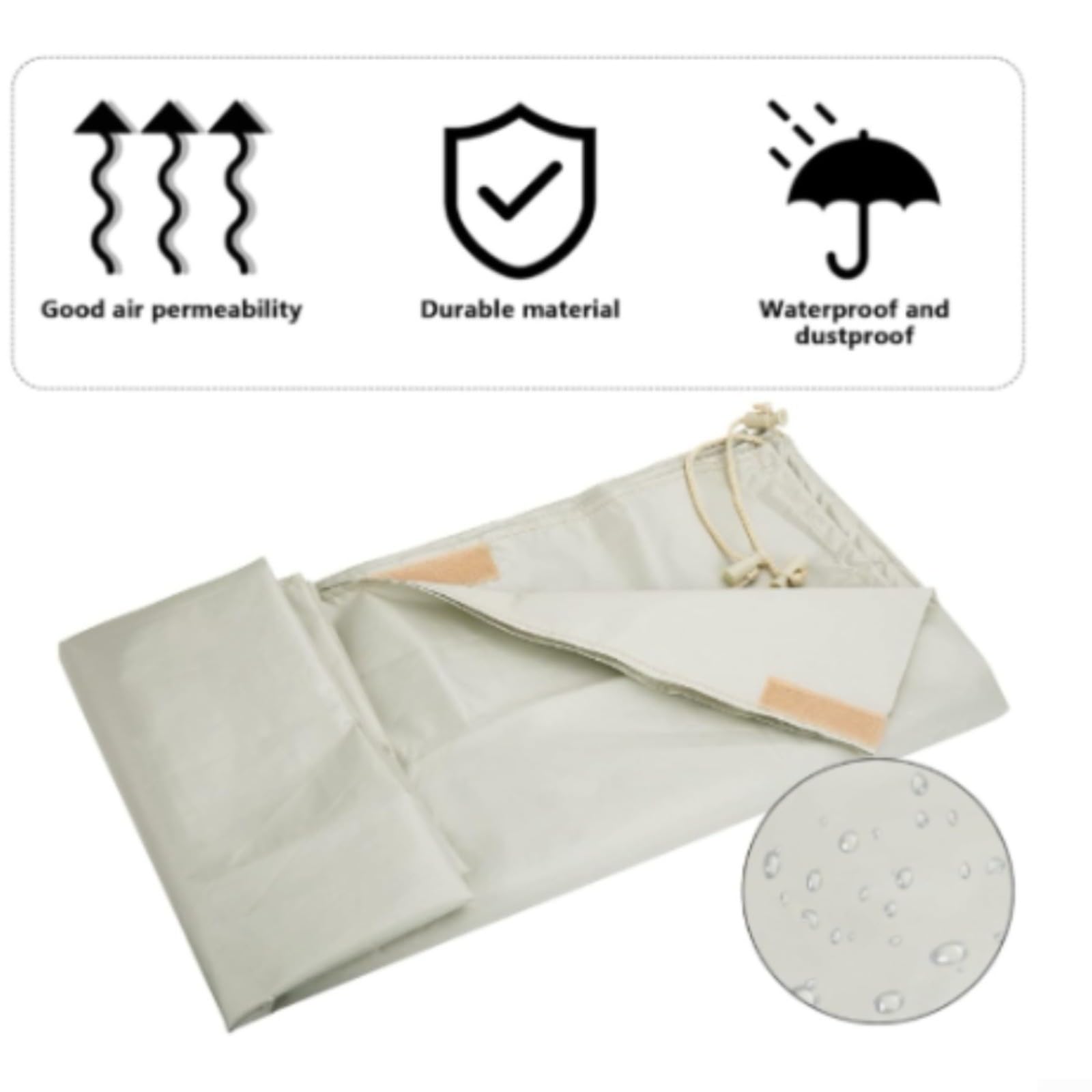FACAIIO Cubierta solar para alberca de 20 pies con carrete, resistente a la intemperie 190T, manta para exteriores para piscinas sobre el suelo, reduce la evaporación, beige (610 x 96 cm, beige)