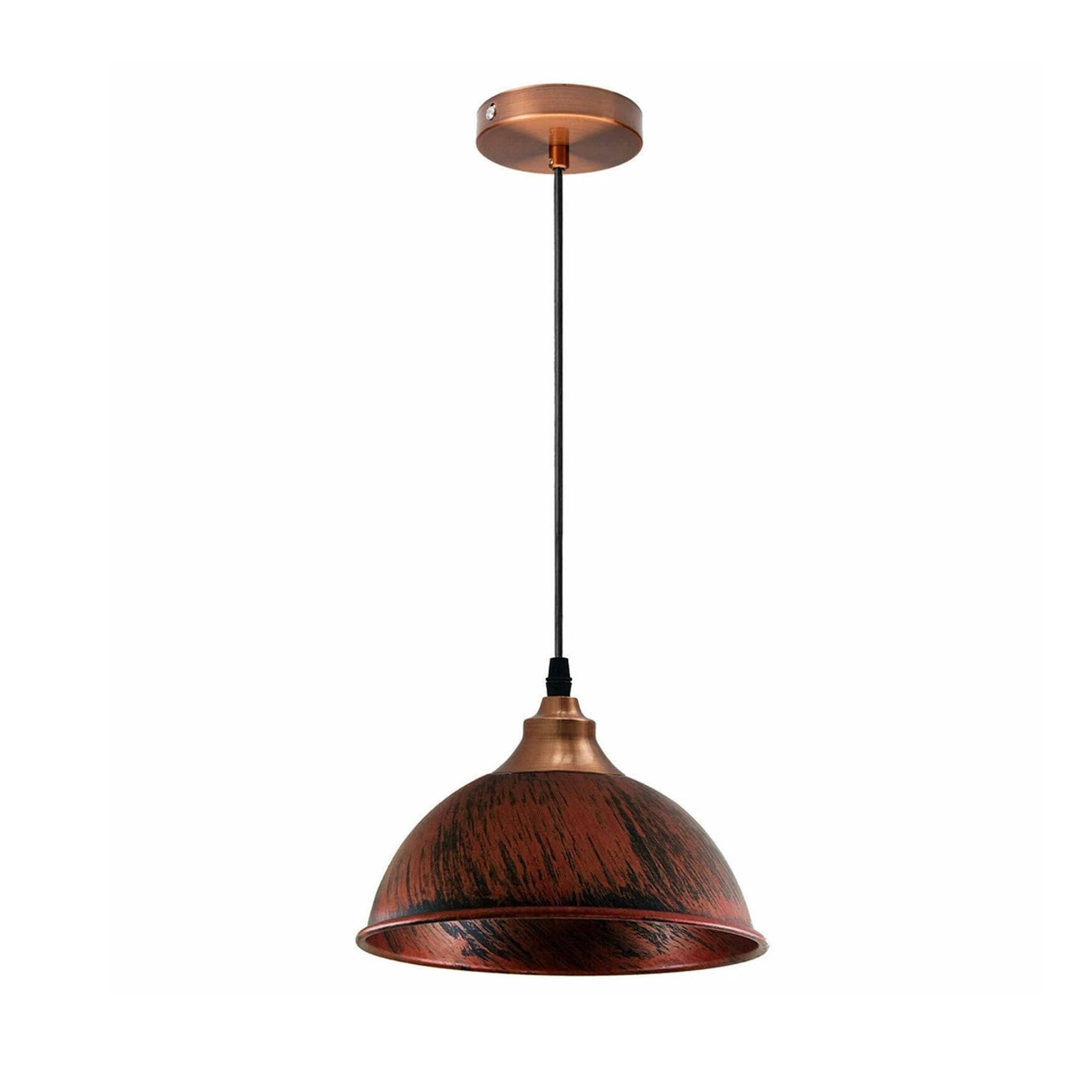 LEDSone Rustic Red Metal 21 cm Dome Pendant Light — image 1