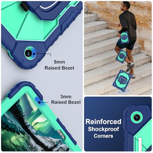 Image of Scnioy for Galaxy Tab A11+ Plus / A9+ Case 11 Inch 2025 /2023, Navy Mint