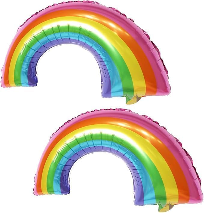 KSHGTB Rainbow Balloons 2PCS - Rainbow Party Decorations for Birthday & Baby Shower Theme Event party Supplies