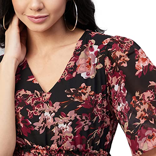 Image of Carlton London Women's Polyester A-Line Mini Casual Dress
