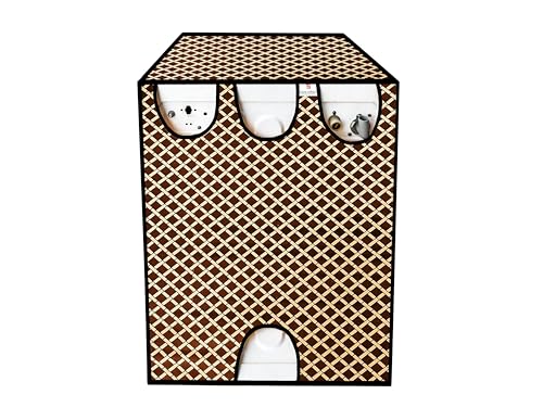 Image of Front Load Fully Automatic Washing Machine Cover for 6.5kg to 8kg | Waterproof & Dustproof Polyester Cover with Zip Closure | Suitable with Samsung, IFB, LG, Bosch & More (61 x 61 x 87 cm)