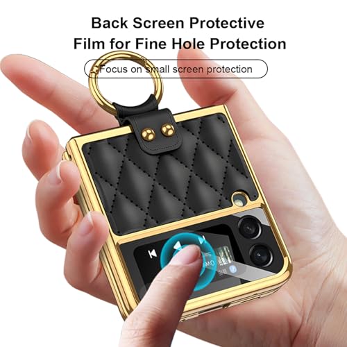 Coque Samsung Galaxy Z Flip 7 étui rigide cuir antichoc violet - 7