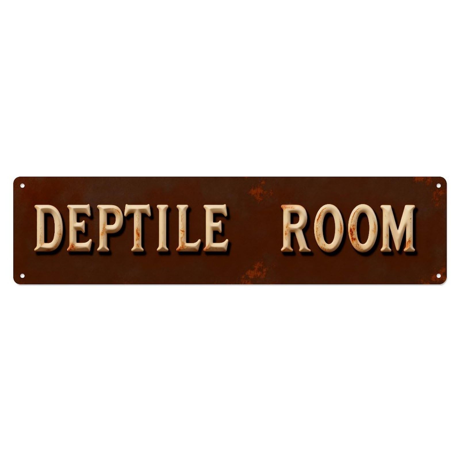 Deptile Room Sign Pattern Metal Tin Sign Plaque