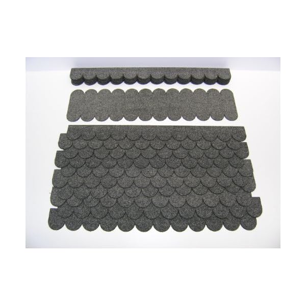 Dachschindeln Rund (41 mm) - Set - Grau 23.401
