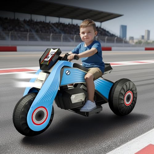 Image of Cockatoo 15E Cruise Rechargable Electric Bike for Kids with Music and LED Light, Kids Scooter Bike for 3+Yrs Boys&Girls Powered by 6V & 4.5 AH Battery for 4.5Hr-6Hr Ride with Foot Accelerator