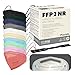 Produktbild Placide 20x FFP2 Maske Bunt CE 0598,10 Farben Mix, mit Komfort-Nasenpolster, FFP2 NR Maske, 6 Lagen, einzeln verpackt, 20 Stück