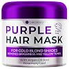 Purple Hair Mask - Deep Conditioner and Toner for Blonde, Brassy Hair - Hydrating Repair and After Bleach Treatment for Damaged and Dry Hair - Moisture Conditioning for Bleached Women and Men