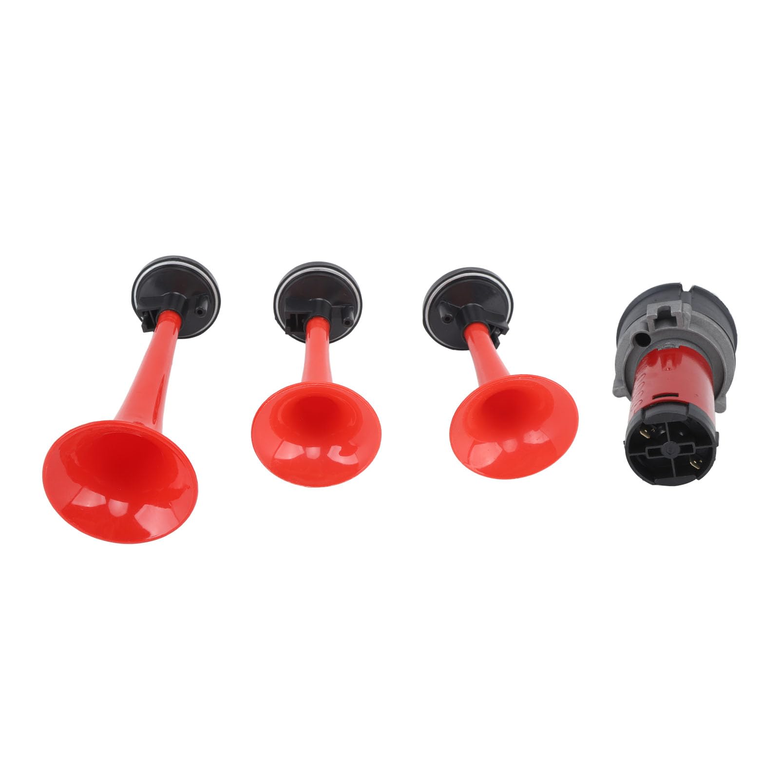 Keenso Corno Musicale Ad Aria ABS, Kit 3 Trombe 12V 125dB per Auto | Tromba d\'aria musicale, kit tromba d\'aria musicale in ABS 3 trombe 12V 125dB con tubo compressore La Cucaracha Sound per