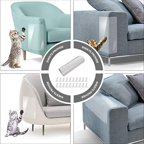 Protetor de sofá Balacoo 6 peças para gatos e gatos contra arranhões e arranhões