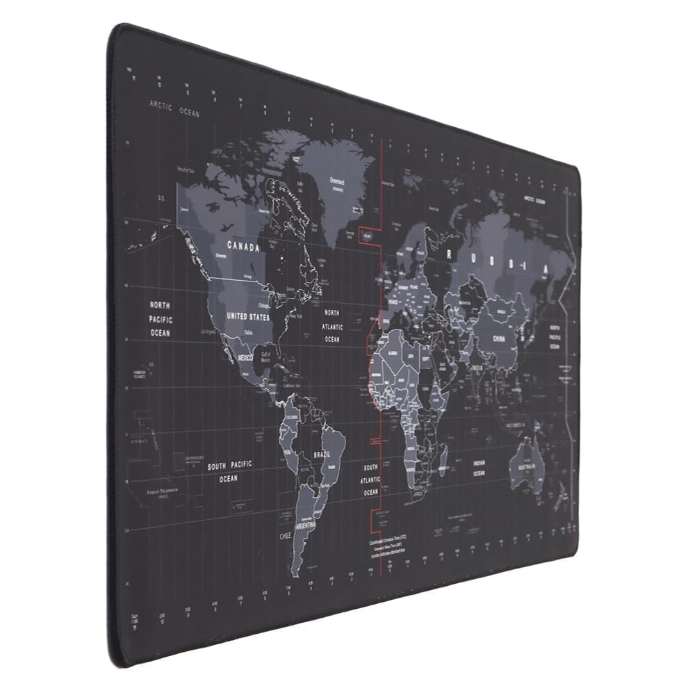Ceridwen World Map Anti-Slip Extended Desk Mat Gaming Rubber Stitched Mouse Pad for Laptop and Computer (Black (World Map, 70 x 30 CM)) (B0CXDDNJSL) Amazon Price History, Amazon Price Tracker