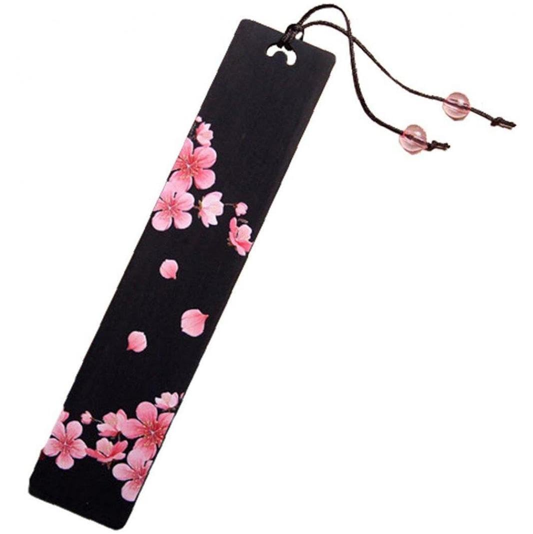 Carved Sakura Wooden Bookmark