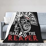 Sons of Anarchys Blanket Soft Lightweight Plush Cozy Flannel Fleece Print Blanket for Couch Sofa Bed 40'x30'