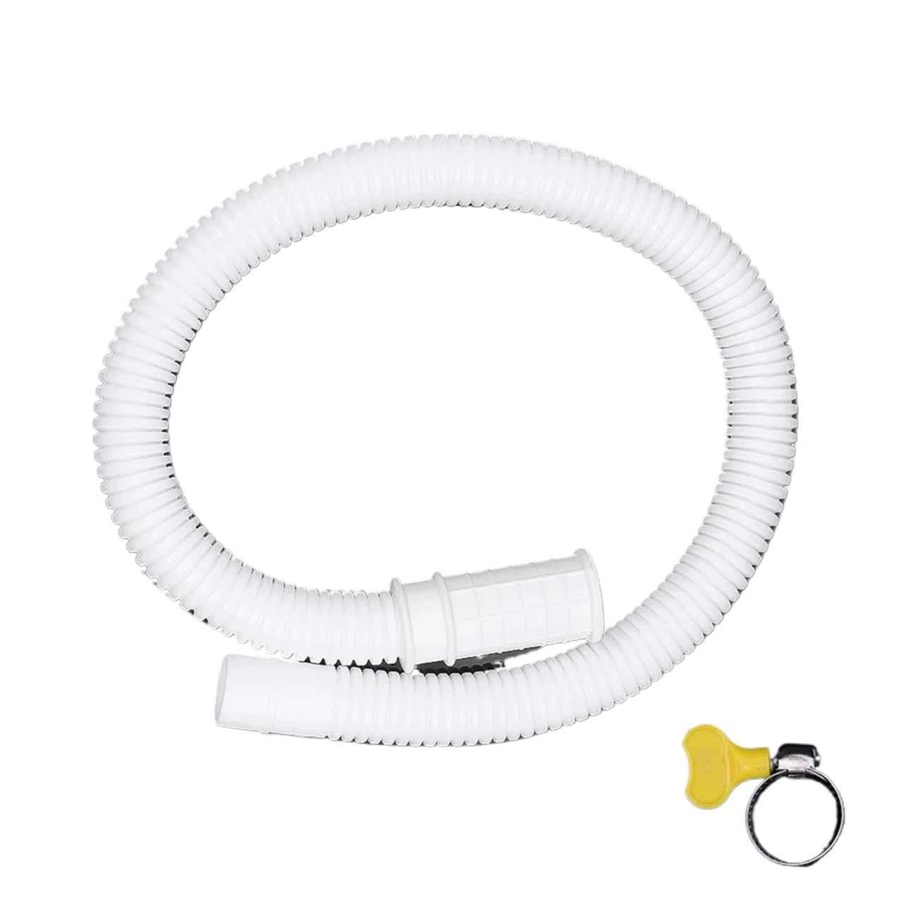 Tubo di scarico per lavatrice, Tubo di scarico for lavatrice in PP bianco da 0,5-3 m Prolunga for rubinetto del condizionatore d'aria semiautomatica(3metres)
