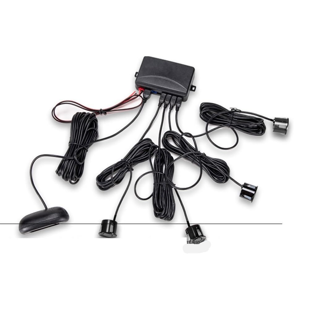 Kit sensori parcheggio Sensore di parcheggio per auto con 4 radar | Sensore di parcheggio per auto con 4 radar di retromarcia, display digitale accurato della distanza degli ostacoli