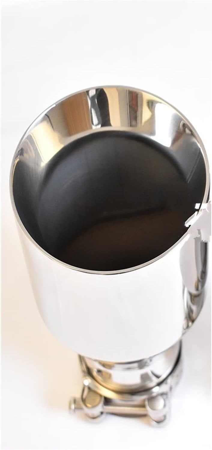 Amazon.co.jp テールパイプ テールスロート 1個ユニバーサルカーステンレススチールエキゾーストシステムマフラーチップエンドパイプ