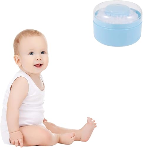 Miniatura 7 de Body Puff Body Puff 2pcs Cuerpo Grande Puff Blue Puff Box Talco Puff Case para Mujeres Niñas Cuerpo Cuerpo Contenedor