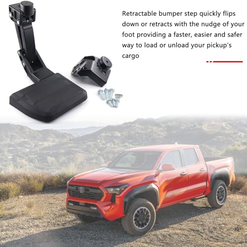 Image of Rear Bed Step Tailgate Bedstep Compatible with Toyota Tacoma 2024 2025 2026, Folding Truck Step Retractable Bumper Tailgate Step Replace pt392-35920