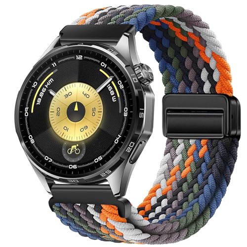 [PONATTENO] �����p�x���g For HUAWEI WATCH GT 6 46mm/GT 6 Pro 46mm�p �e�͐� �҂ݍ��݌����p�X�g���b�v ���C�z�����t�� �ȒP���t�� �j�����p (�f�j���J���[)