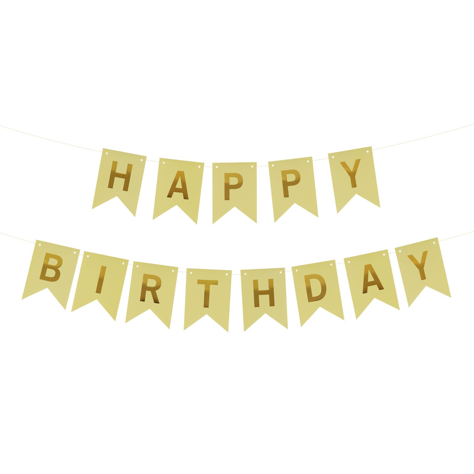 ZHENGYE Happy Birthday Banner Yellow Birthday Decoration Sign Birthday Party Decorations Supplies — image 1