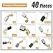 GEARLINTON Electric Motor Carbon Brushes for Power Tools Repair Maintenance, Set of 40 PCS in 10 Different Sizes for Angle Grinders, Electric Hammer Drills, Circular Saws