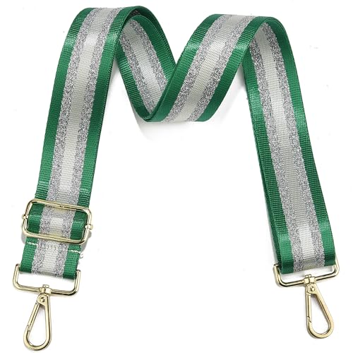 Image of LVYOUME Purse Strap Silver Hardware Wide Bag Straps Replacement Crossbody Adjustable Shoulder Strap for Purses