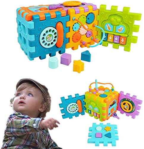 VikriDA Baby Activity 6 in 1 Shape sorter Cube Toddler Toys Centers Educational Music Play Preschool Toy for 1-2 Years Old- Multi Color (Big Size) VikriDA Baby Activity 6 in 1 Shape sorter Cube Toddler Toys Centers Educational Music Play Preschool Toy for 1-2 Years Old- Multi Color (Big Size)