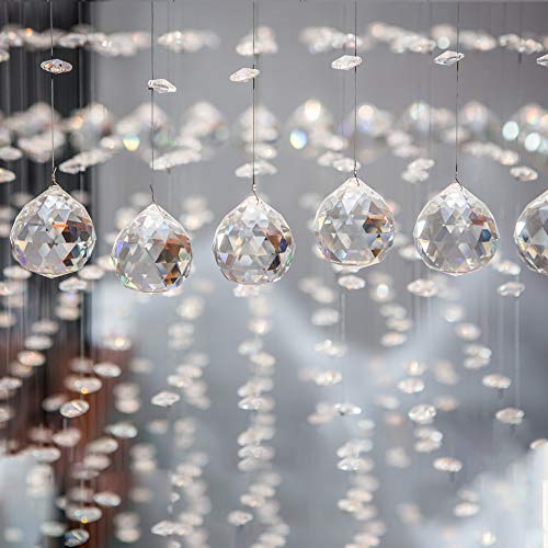 Aipaide Boule de Prisme 20 Pcs K9 Boule de Cristal Suncatcher Boule en Verre Clair Pendentif Attrape-Soleil Feng Shui pour Décoration de Maison Jardin Mariage Noël – vue 3