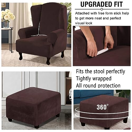 Funda para sillón elástica protector de silla respaldo de ala 6