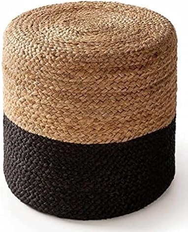 SHIVAY Home Product Jute Pouf|Ottoman|footrest (Jute Pouf) Sitting Round Ottoman Bean Filled Pouf Designer poufs for Home and Offices (40X40X40, Beige)