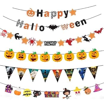 AJEYPMZ ハッピーハロウィン バナー ガーランド セット スパイ 1770b7669351e29ca8b4643203651c