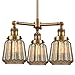 Innovations 207-BB-G146 3 Light Chandelier, Brushed Brass