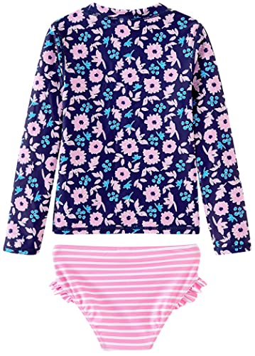 Image of UMELOK Toddler and Little Girls Rash Guard Sets with Bikini Bottoms Swimwear