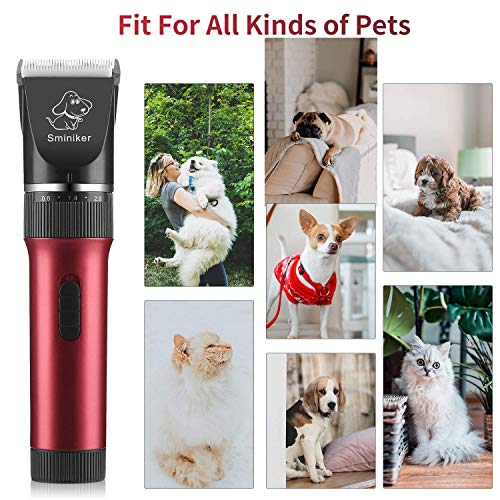 Sminiker Low Noise Horses Clippers Rechargeable Cordless Pet Clippers Grooming Kit With Storage Bag 5 Speed Professional Animal Clippers Pet Grooming Kit #TOP5