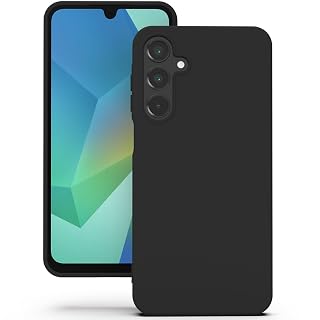 YATWIN Silicone Back Case for Samsung Galaxy A16, Soft-Touch Phone Back Cover for Samsung Galaxy A16 - Black