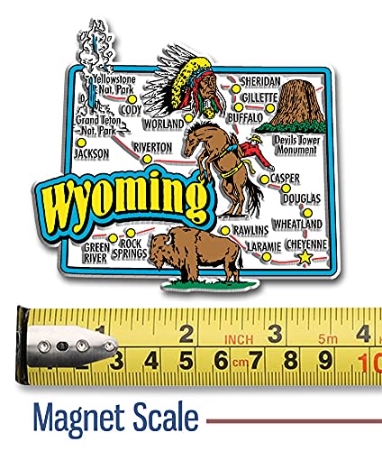 Imán decorativo Wyoming Jumbo 3.6 x 3.2 pulgadas miniatura 2