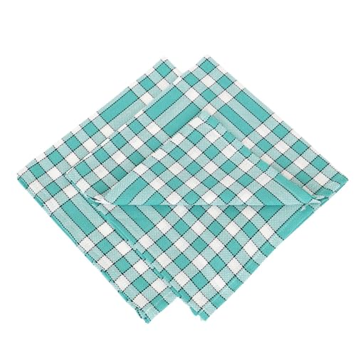 Lot de Serviettes de Table Carreaux Vichy Normand Vert Nelly