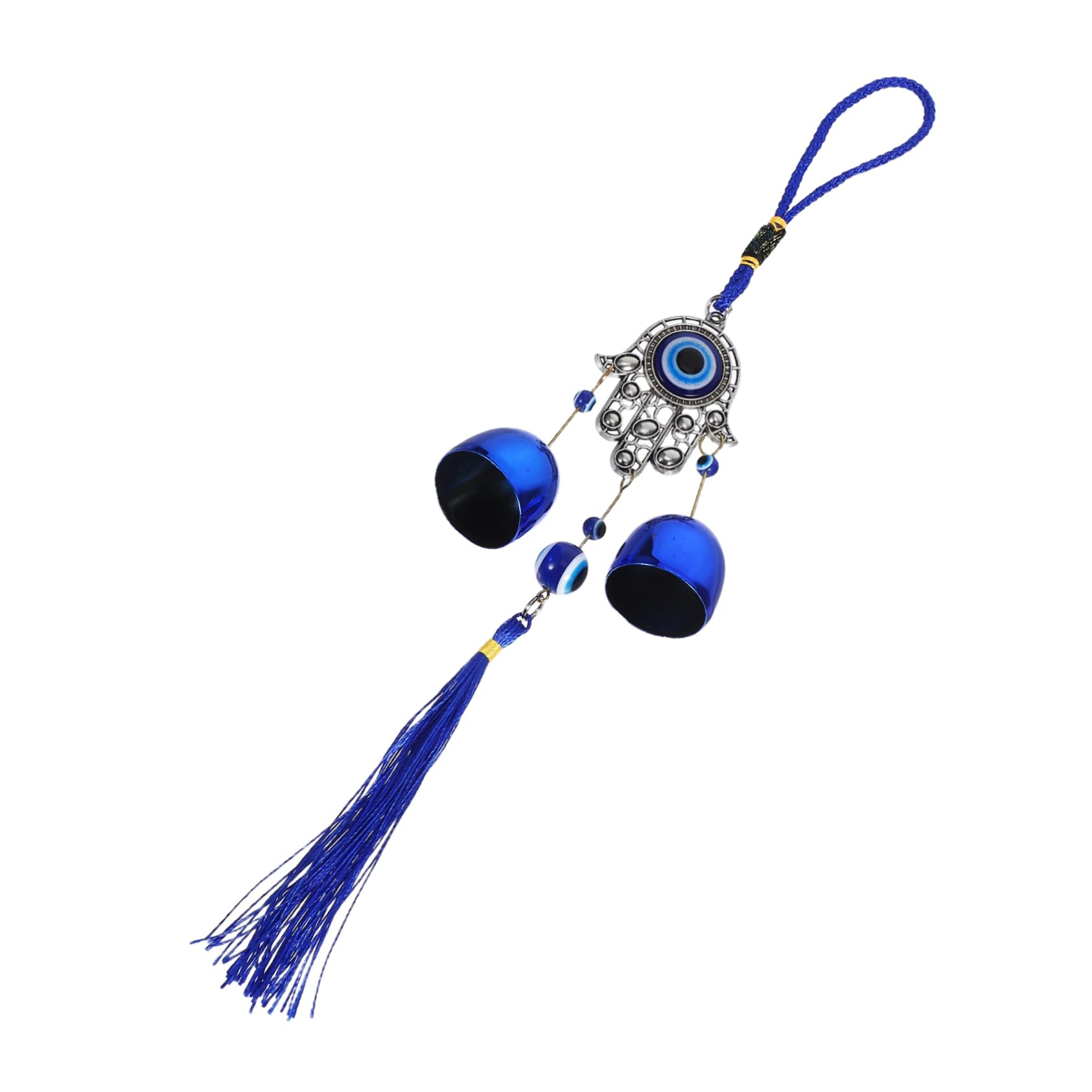 Outanaya Blue Evil Eye Hamsa Hand Wind Chime Hanging Ornament for Home Protection and Luck Symbolic Turkish Evil Eye Decoration with Lucky Amulet Design Housewarming and Special Occasions