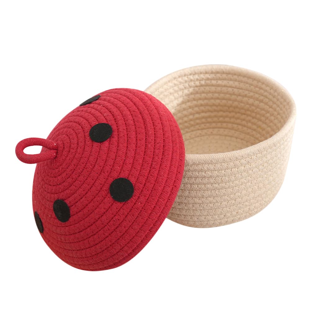 Cotton Rope Woven Storage Basket for Sundries Snacks and Desktop Organization Gentle Texture for Home Supplies and Decorative Use