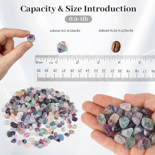 Image of JOHOUSE Quartz Crystals, Crushed Chips Tumbled Polished Stones