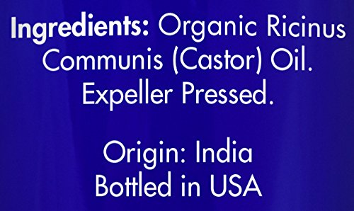Zongle USDA Certified Organic Castor Oil, Cold Pressed, Ricinus Communis, 4 OZ