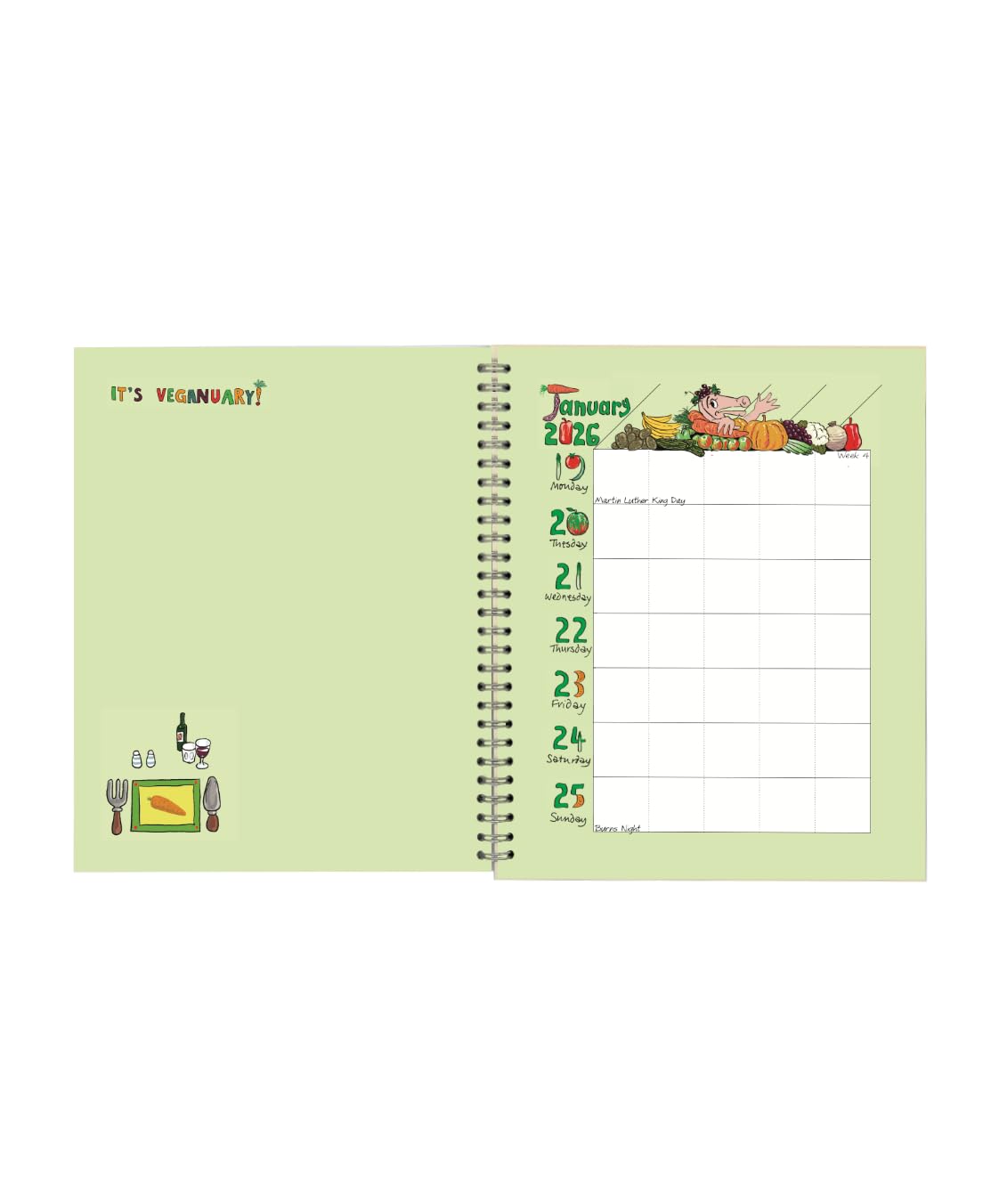 Dodo Pad Original Desk Diary 2025 - Week to View, Calendar Year Diary: A Diary-Organiser-Planner Book with space for up to 5 people/appointments/activities. UK made, sustainable, plastic free