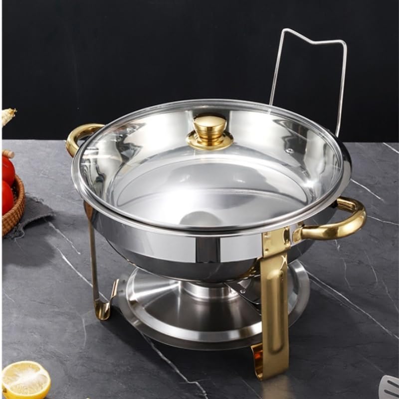 Platos de frotamiento for buffet, paquete de 2, acero inoxidable buffetera